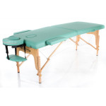 RestPro Classic 2 Blue Green Κρεβάτι Μασάζ Φυσικοθεραπείας Βαλίτσα Ξύλινο με θήκη φορητό